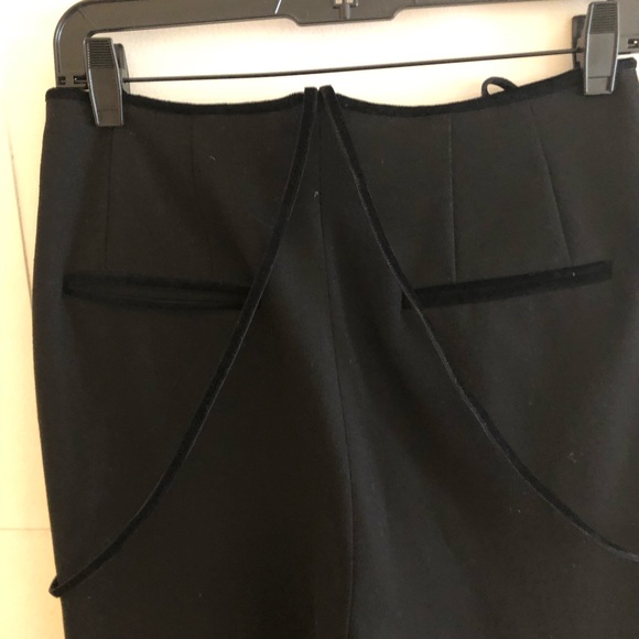 Maje Velvet-Trimmed Crepe Straight leg pants 38 - Picture 5 of 11